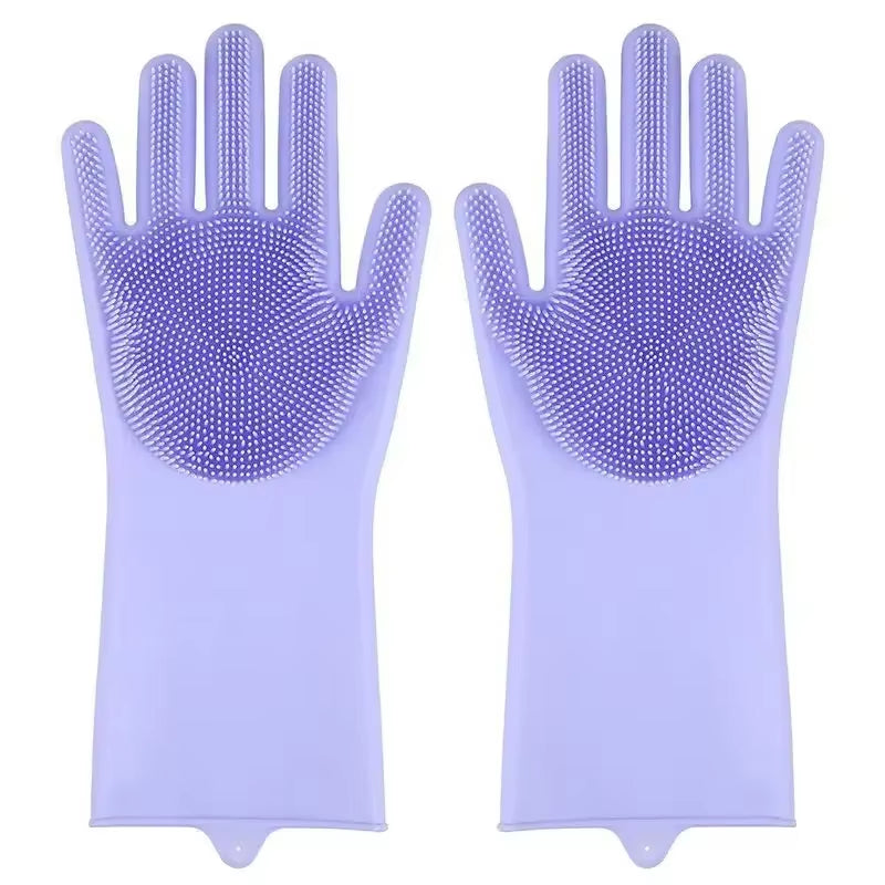 Silicone Pet Grooming & Bath Gloves – Deshedding, Massaging & Cleaning Glove for Dogs and Cats