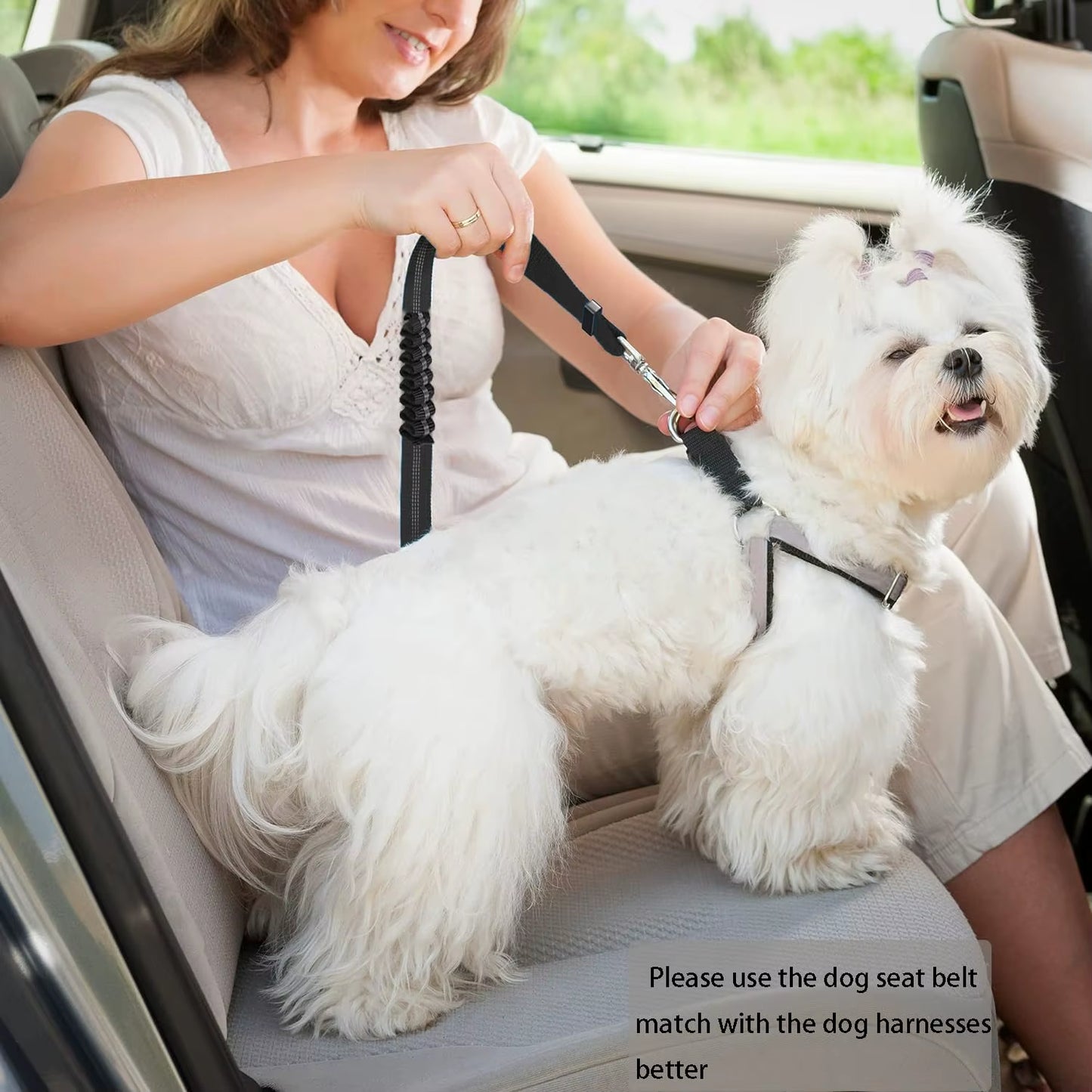 🐾 Purely Pawsome™ Adjustable Heavy Duty Dog Car Seat Belt