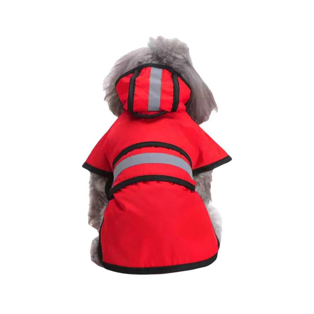 Purely Pawsome™ Waterproof Reflective Dog Raincoat - Full-Cover 4-Leg Protection for Small Dogs