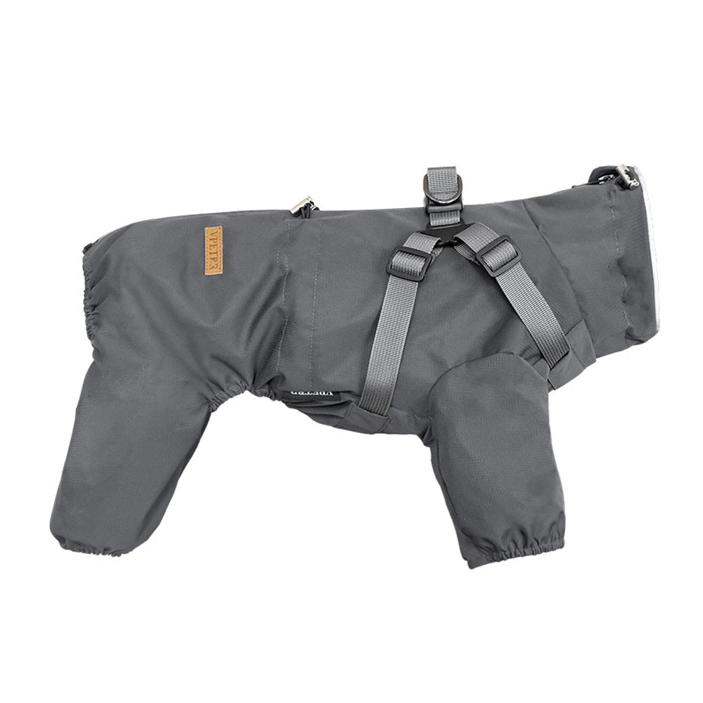 Purely Pawsome™ Dog Raincoat with Harness - Waterproof 4-Leg Rain Jacket for Small Dogs