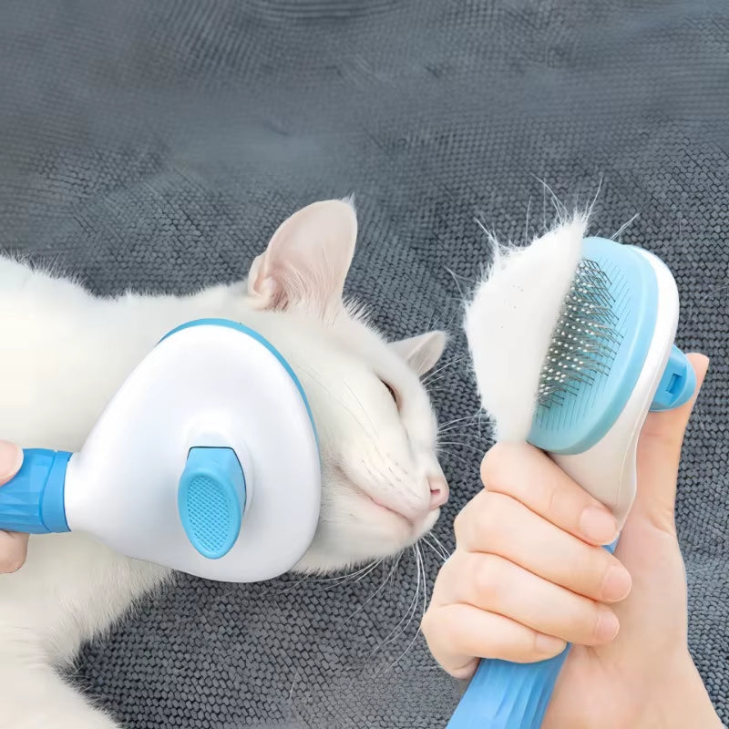 Professional Deshedding Grooming Brush – Anti-Tangle Stainless Steel Tool for Dogs & Cats | Purely Pawsome