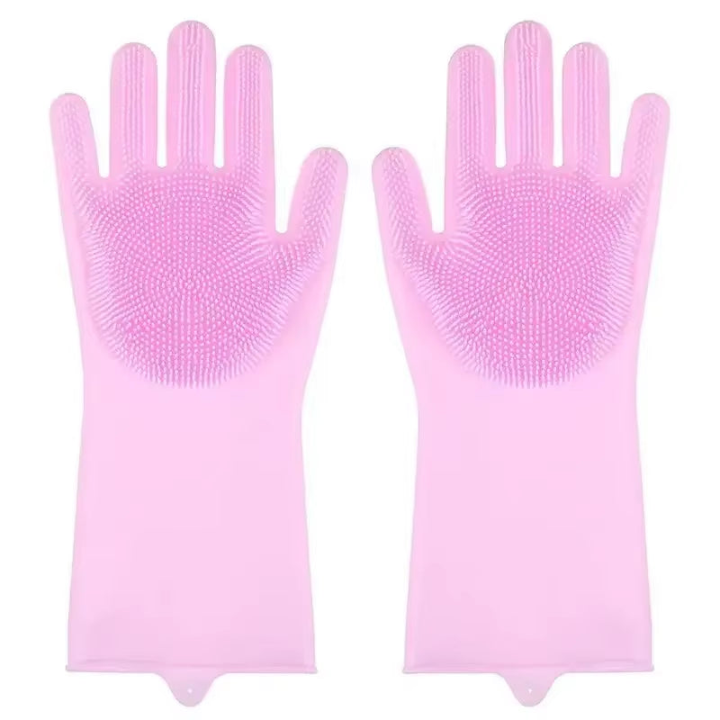 Silicone Pet Grooming & Bath Gloves – Deshedding, Massaging & Cleaning Glove for Dogs and Cats