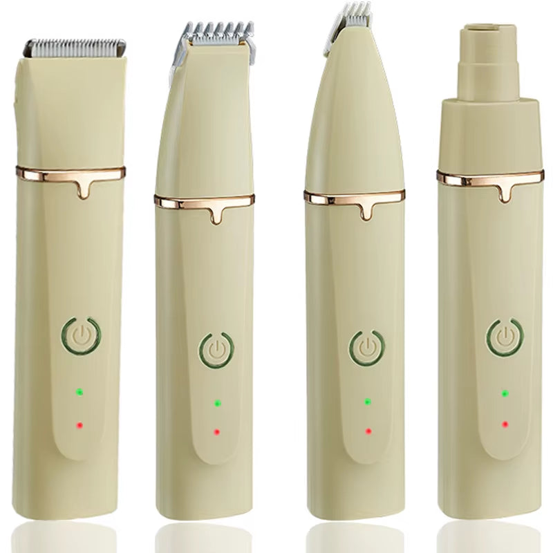 4-in-1 Electric Pet Grooming Kit – Pet Hair Clipper, Nail Grinder & Precision Trimmer Set