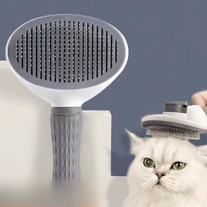 Professional Deshedding Grooming Brush – Anti-Tangle Stainless Steel Tool for Dogs & Cats | Purely Pawsome