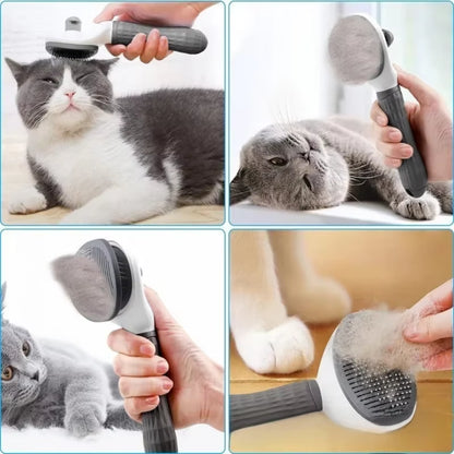 Self-Cleaning Pet Grooming Brush – Deshedding & Dematting Tool for Dogs & Cats | Purely Pawsome