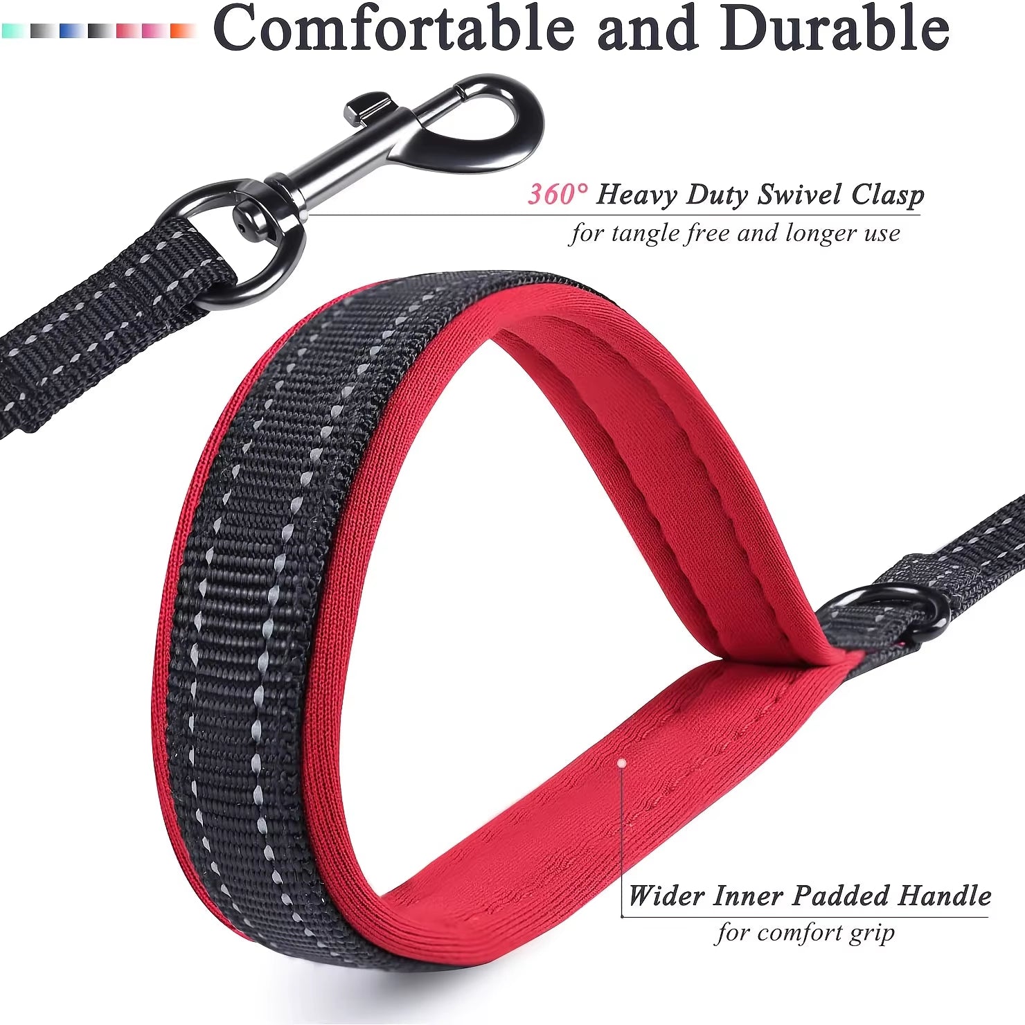🐾 Purely Pawsome™ Heavy-Duty Double Handle Dog Leash