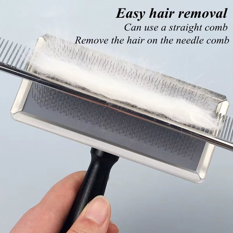 Premium Steel Needle Pet Grooming Comb with Wooden Handle – For Dogs & Cats | Purely Pawsome