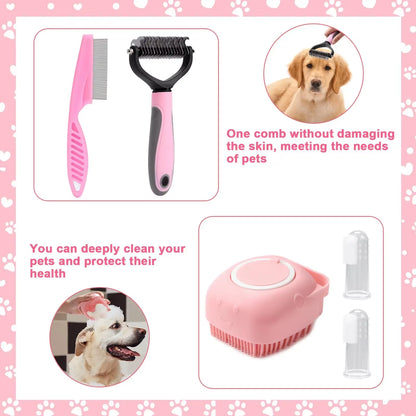 8-Piece Complete Dog Grooming Kit – Brushes, Nail Clippers & Bath Tools | Purely Pawsome