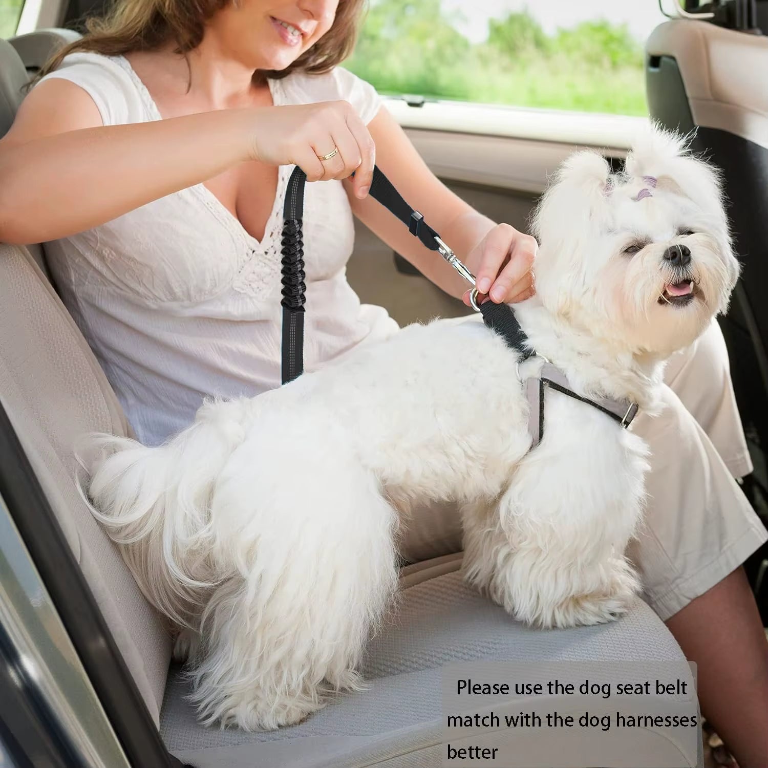 🐾 Purely Pawsome™ Adjustable Heavy Duty Dog Car Seat Belt
