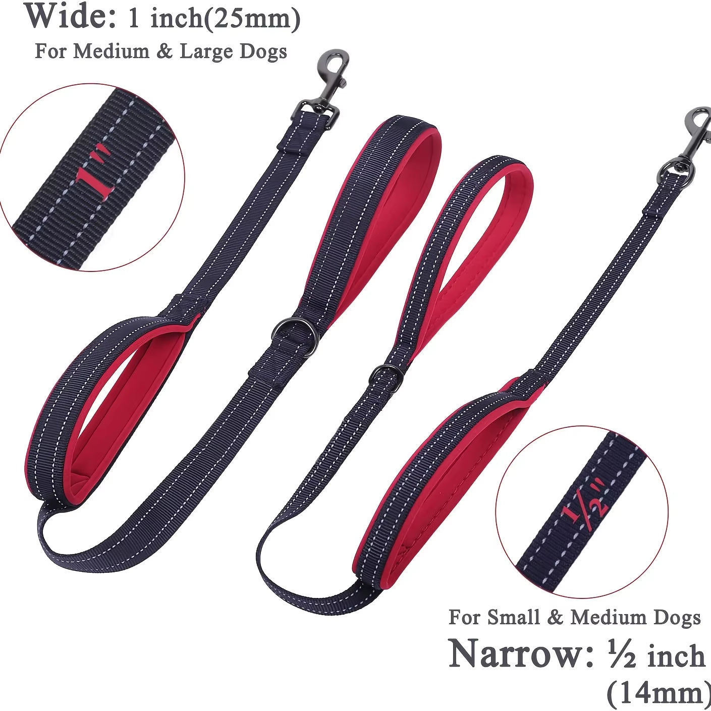 🐾 Purely Pawsome™ Heavy-Duty Double Handle Dog Leash