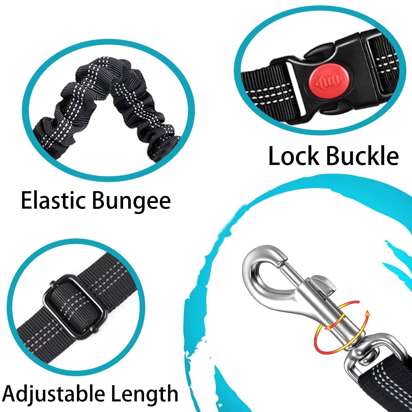 🐾 Purely Pawsome™ Adjustable Heavy Duty Dog Car Seat Belt
