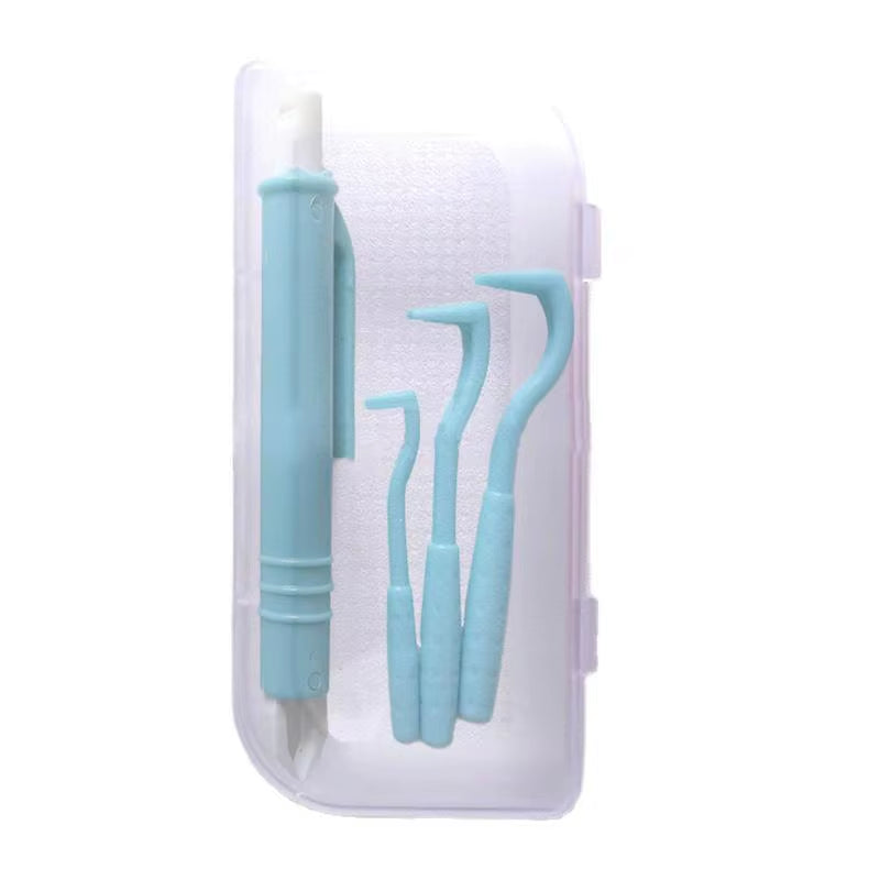 4-Piece Tick & Flea Remover Tool Set – Safe Hook & Tweezer Extractor for Dogs & Cats