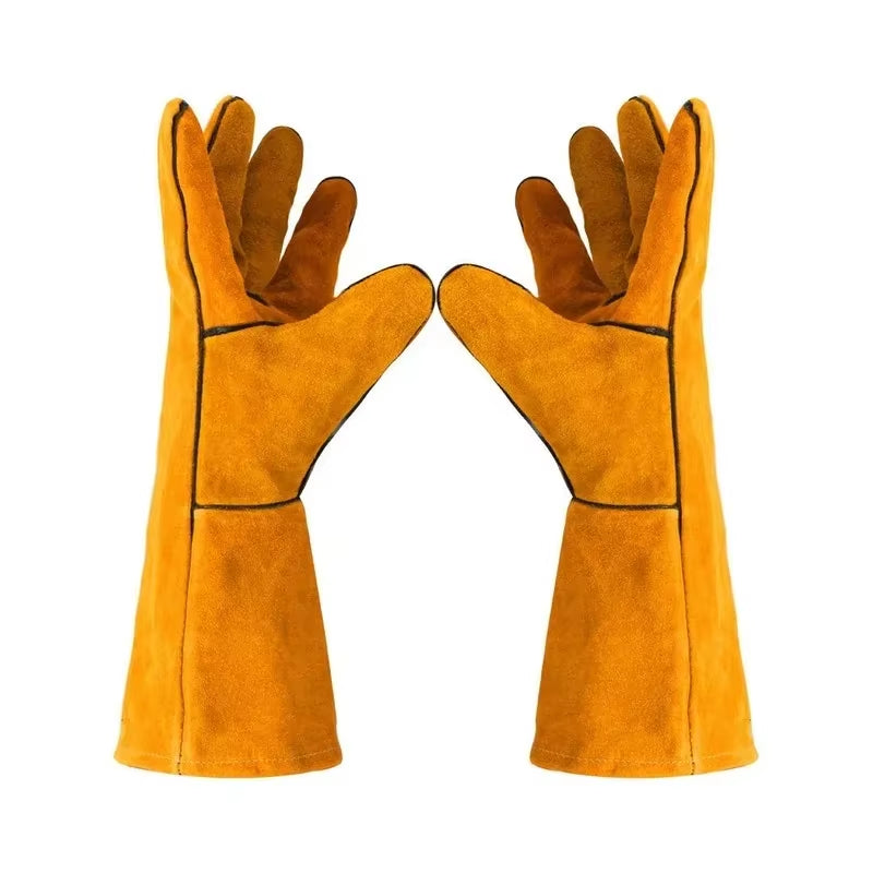 Ultra-Long Anti-Bite Protective Gloves – Heavy-Duty Leather Handling Gloves for Dogs, Cats & Reptiles