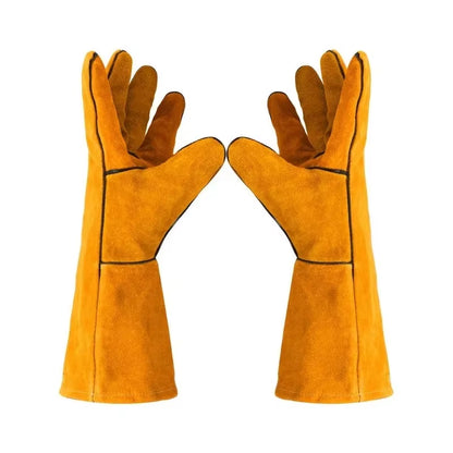 Ultra-Long Anti-Bite Protective Gloves – Heavy-Duty Leather Handling Gloves for Dogs, Cats & Reptiles