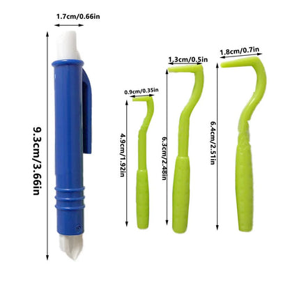 4-Piece Tick & Flea Remover Tool Set – Safe Hook & Tweezer Extractor for Dogs & Cats