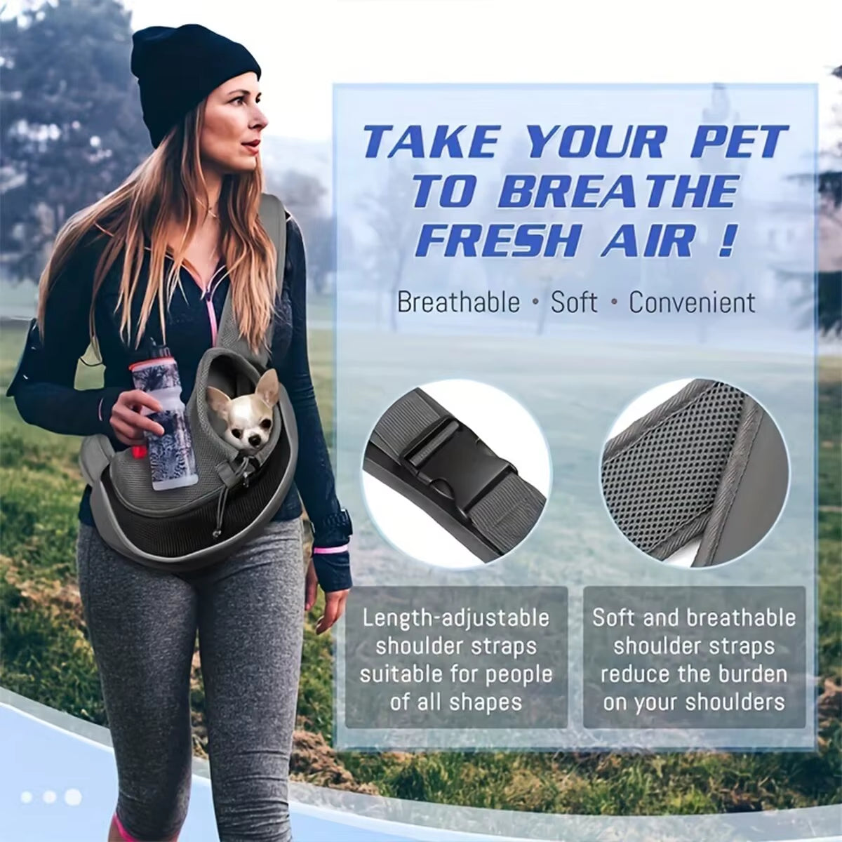 🐾 Purely Pawsome™ Portable Pet Travel Bag