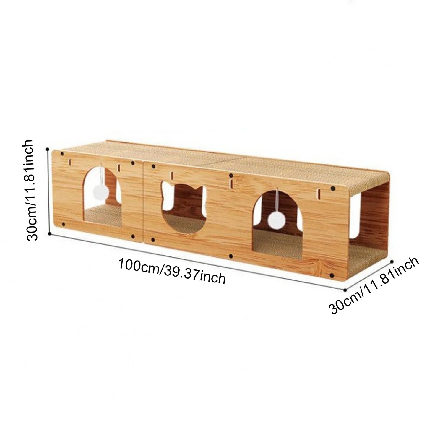 Cat Tunnel House Cats Scratching Pad Sturdy Pets Supplies Multipurpose Cat Tunnel for Kitty Gifts Cats Interactive Toy Furniture