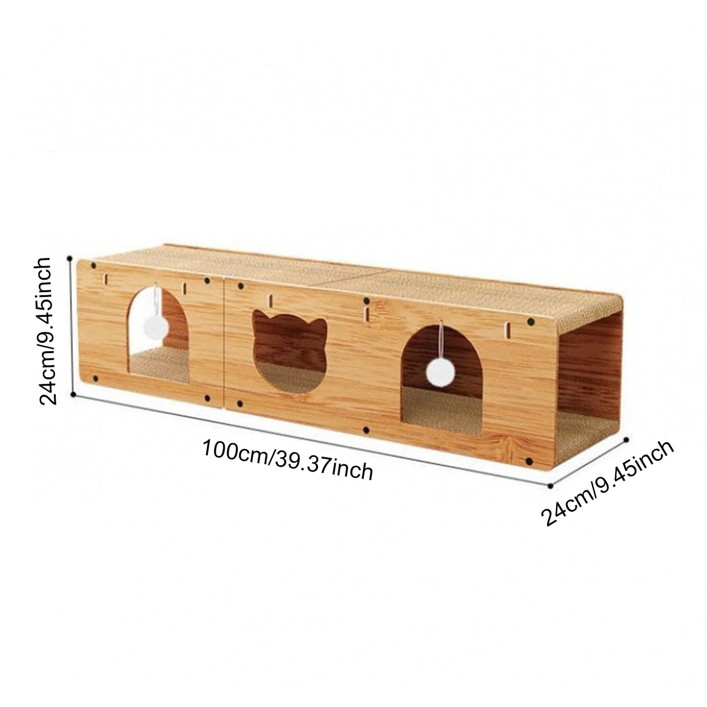Cat Tunnel House Cats Scratching Pad Sturdy Pets Supplies Multipurpose Cat Tunnel for Kitty Gifts Cats Interactive Toy Furniture