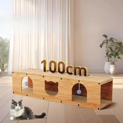 Cat Tunnel House Cats Scratching Pad Sturdy Pets Supplies Multipurpose Cat Tunnel for Kitty Gifts Cats Interactive Toy Furniture