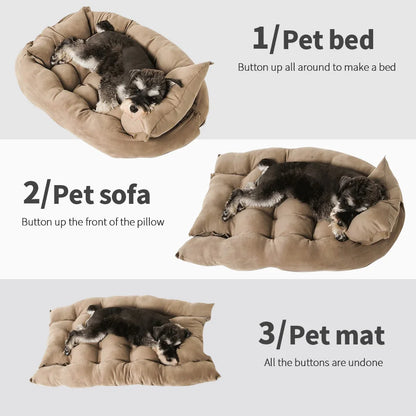 Purely Pawsome™ Multifunction 3-in-1 Dog Bed - Warm Winter Sofa Nest for Dogs & Cats