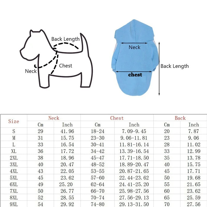 Purely Pawsome™ Adidog Pet Hoodie - Warm Cotton Sweatshirt for All Dog Sizes (XS-9XL)