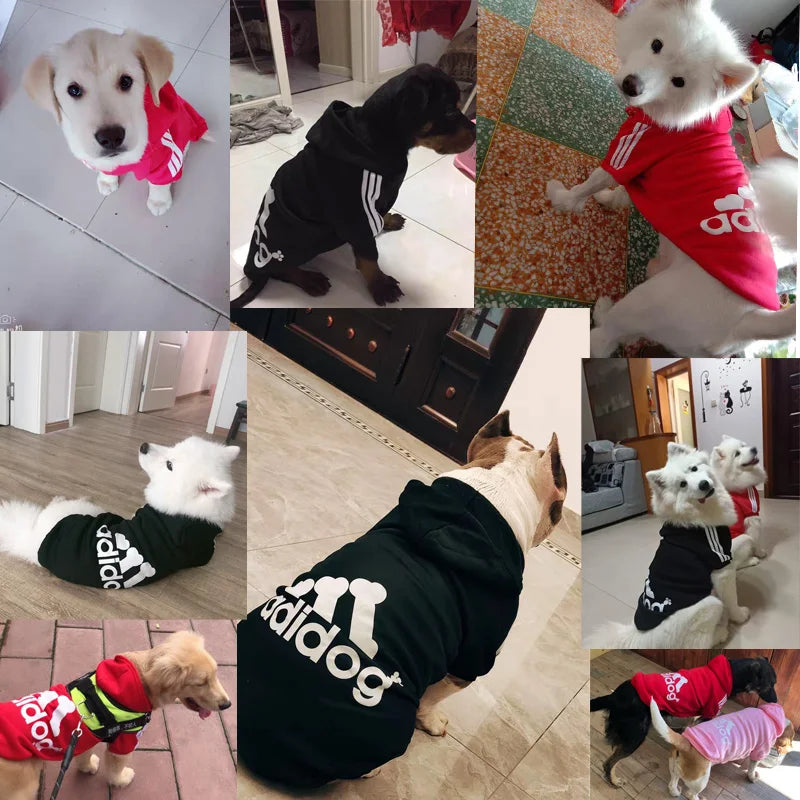 Purely Pawsome™ Adidog Pet Hoodie - Warm Cotton Sweatshirt for All Dog Sizes (XS-9XL)