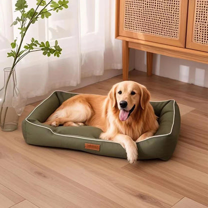 Purely Pawsome™ Four Season Square Dog Bed - Bite-Resistant Waterproof Mattress for Large Dogs