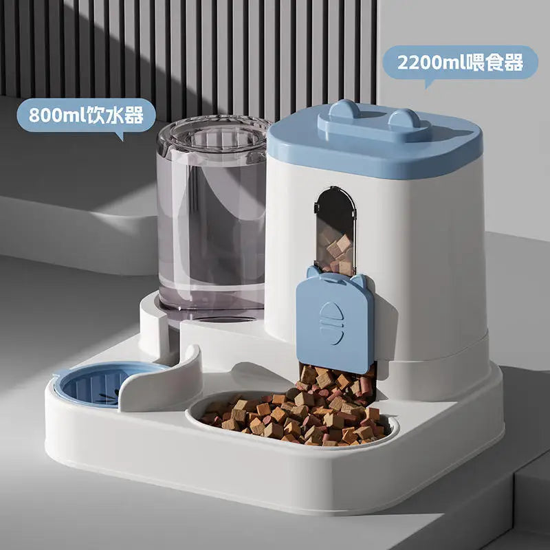Purely Pawsome™ Automatic Pet Feeder & Waterer Set - Leak-Proof Gravity Design