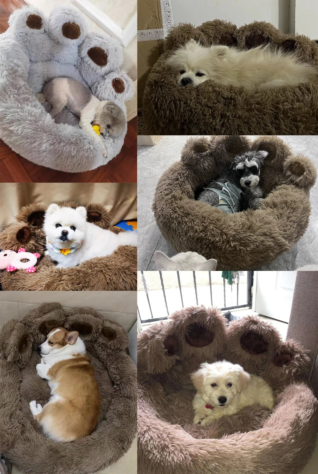 Purely Pawsome™ Fluffy Winter Dog Bed - Plush Kennel Sofa Basket for Large Dogs