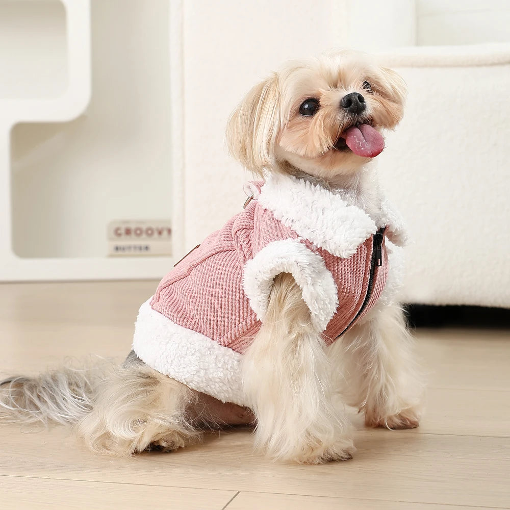 Purely Pawsome™ Warm Winter Fleece Jacket - Windproof Waterproof Coat for Small & Medium Dogs