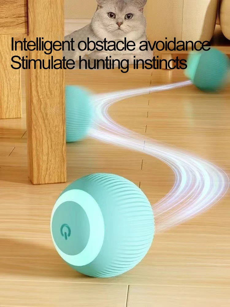 Purely Pawsome™ Interactive Cat Ball - Automatic Indoor Rolling Cat Toy Electric Smart Ball