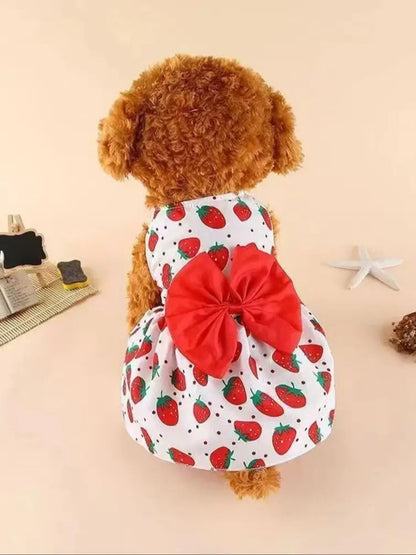 Purely Pawsome™ Adorable Dog Princess Dress - Cute Bow & Lace Summer Outfit