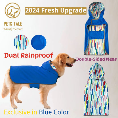 Purely Pawsome™ Waterproof Double-Layer Dog Raincoat - Bright Yellow Reflective Puppy Rain Jacket for Small & Medium Dogs