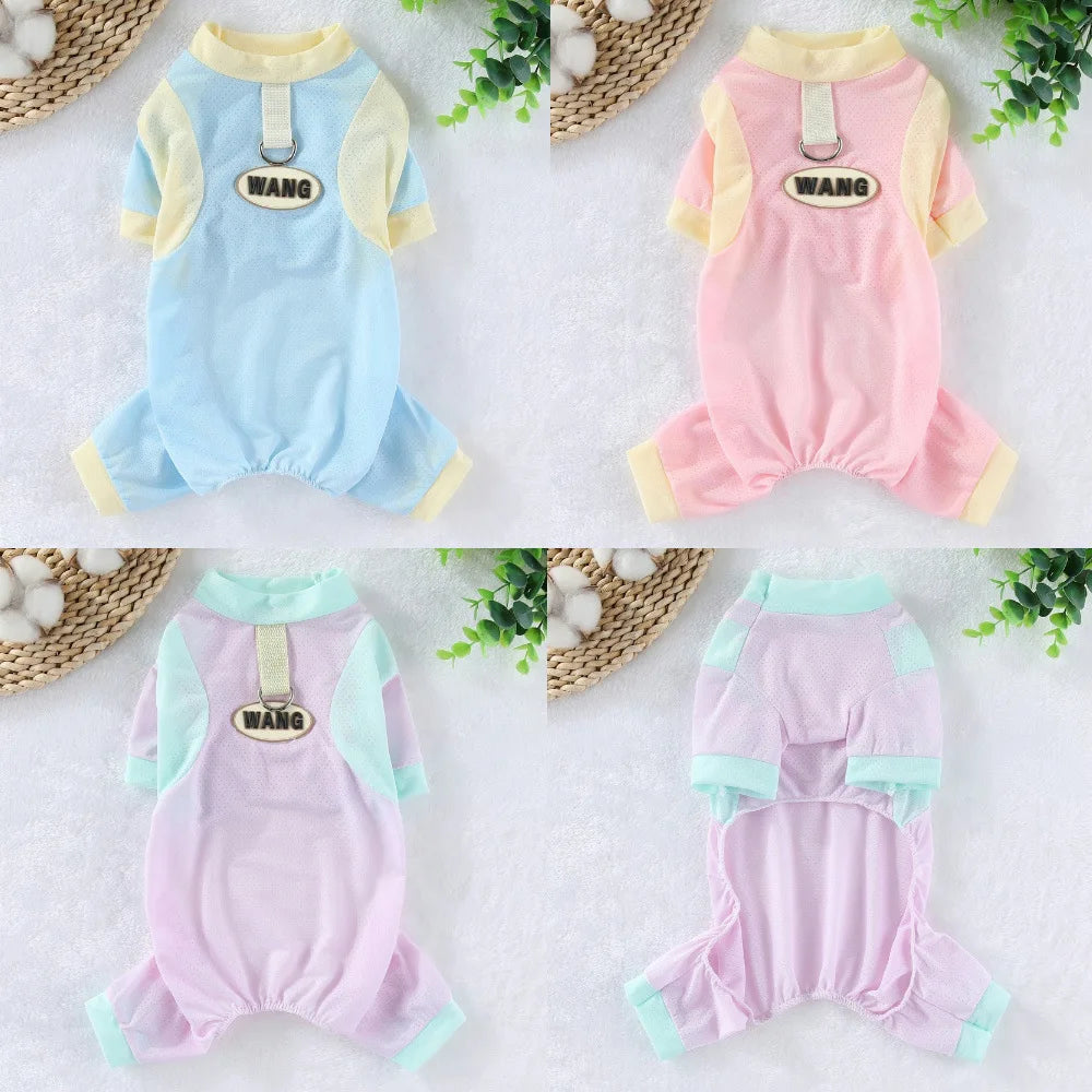 Purely Pawsome™ Ice Silk Dog Cooling Jumpsuit - Breathable Summer Mesh Vest
