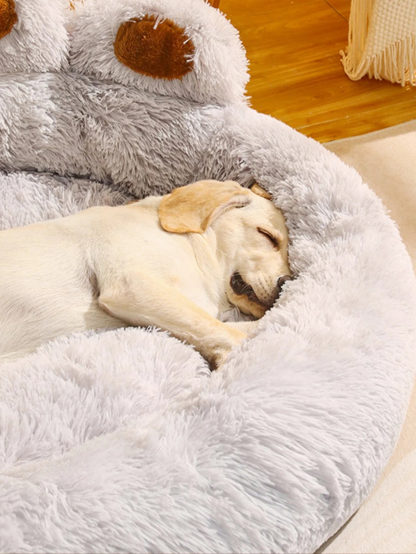 Purely Pawsome™ Fluffy Winter Dog Bed - Plush Kennel Sofa Basket for Large Dogs