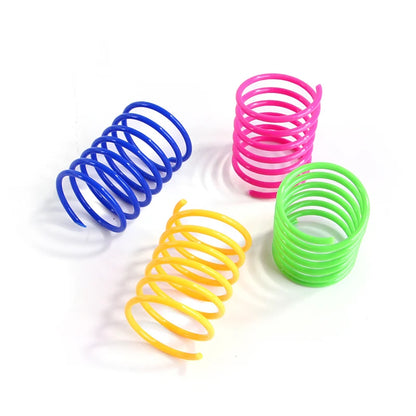 Purely Pawsome™ Cat Spring Toys - 4pcs Wide Durable Heavy Gauge Colorful Coil Springs