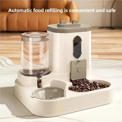 Purely Pawsome™ Automatic Pet Feeder & Waterer Set - Leak-Proof Gravity Design