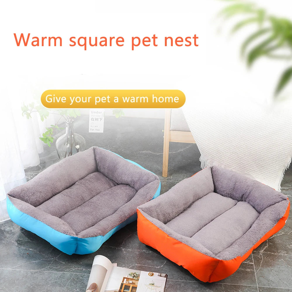 Purely Pawsome™ Soft Square Large Dog Sofa - Elastic Cushion Winter Warm Kennel