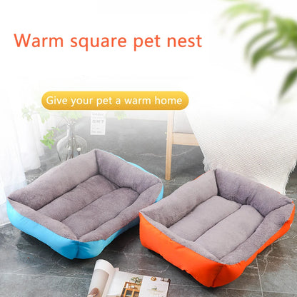 Purely Pawsome™ Soft Square Large Dog Sofa - Elastic Cushion Winter Warm Kennel