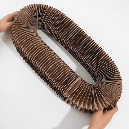 Purely Pawsome™ Foldable Cat Scratcher with Bell & Catnip - Multi-Level Cardboard Claw Sharpener