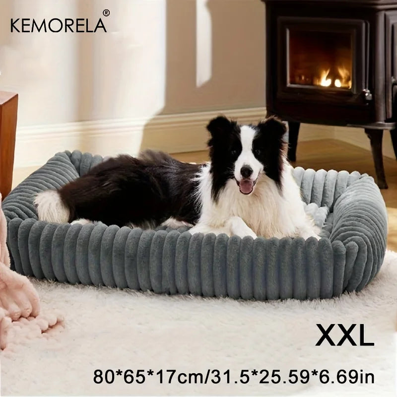 Purely Pawsome™ Orthopedic Plush Dog Bed - High Resilience Support Mattress for Medium & Large Dogs