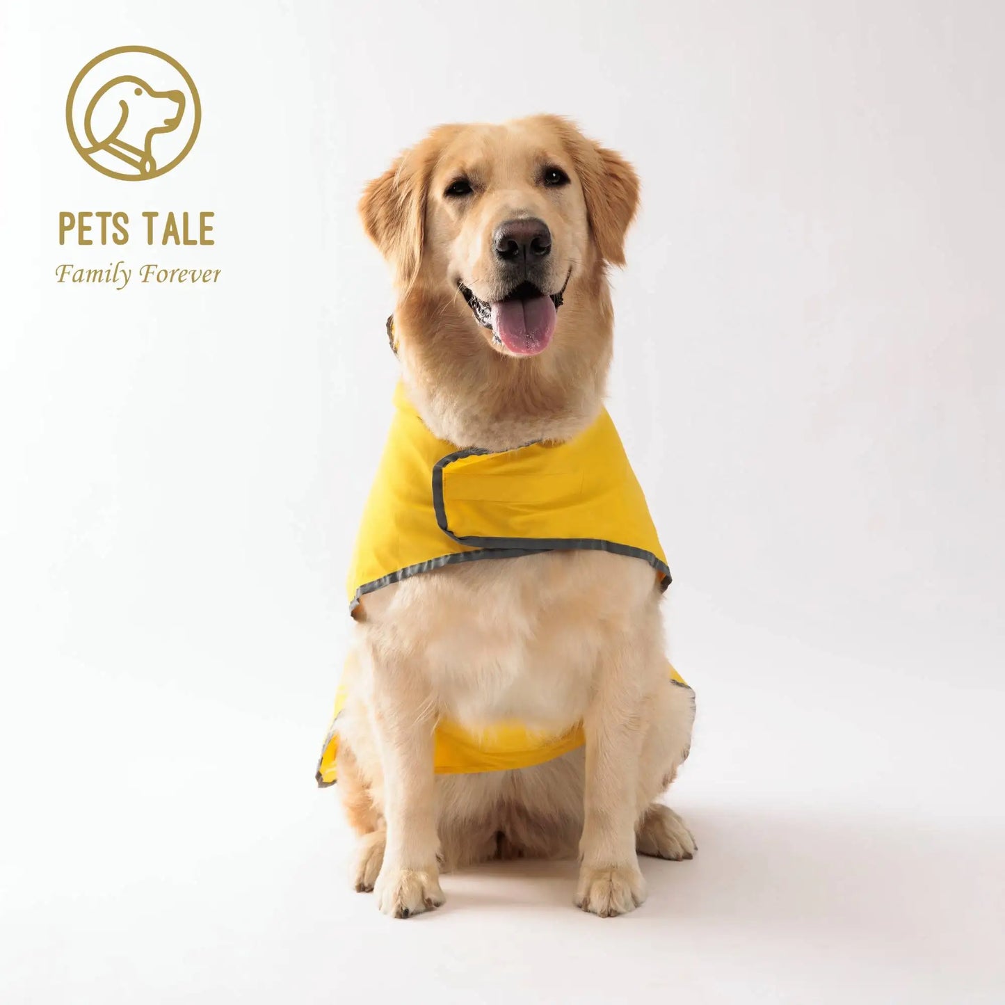 Purely Pawsome™ Waterproof Double-Layer Dog Raincoat - Bright Yellow Reflective Puppy Rain Jacket for Small & Medium Dogs