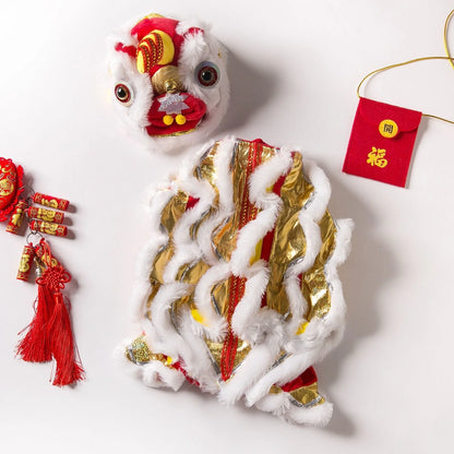 Purely Pawsome™ Lion Dance Dog Costume - Chinese New Year Festival Outfit for Dogs & Cats