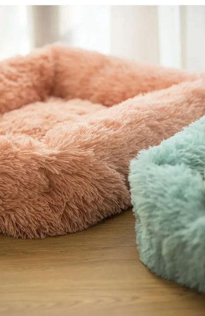 Purely Pawsome™ Rectangle Plush Dog Bed - Winter Warm Mat for Small, Medium & Big Pets
