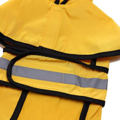 Purely Pawsome™ Waterproof Reflective Dog Raincoat - Full-Cover 4-Leg Protection for Small Dogs