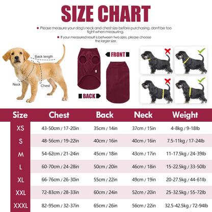 Purely Pawsome™ Fleece Dog Sweater - Stretchy Pullover Soft Jacket for All Sizes