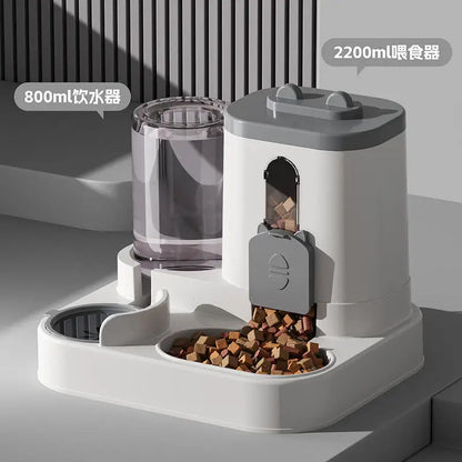 Purely Pawsome™ Automatic Pet Feeder & Waterer Set - Leak-Proof Gravity Design