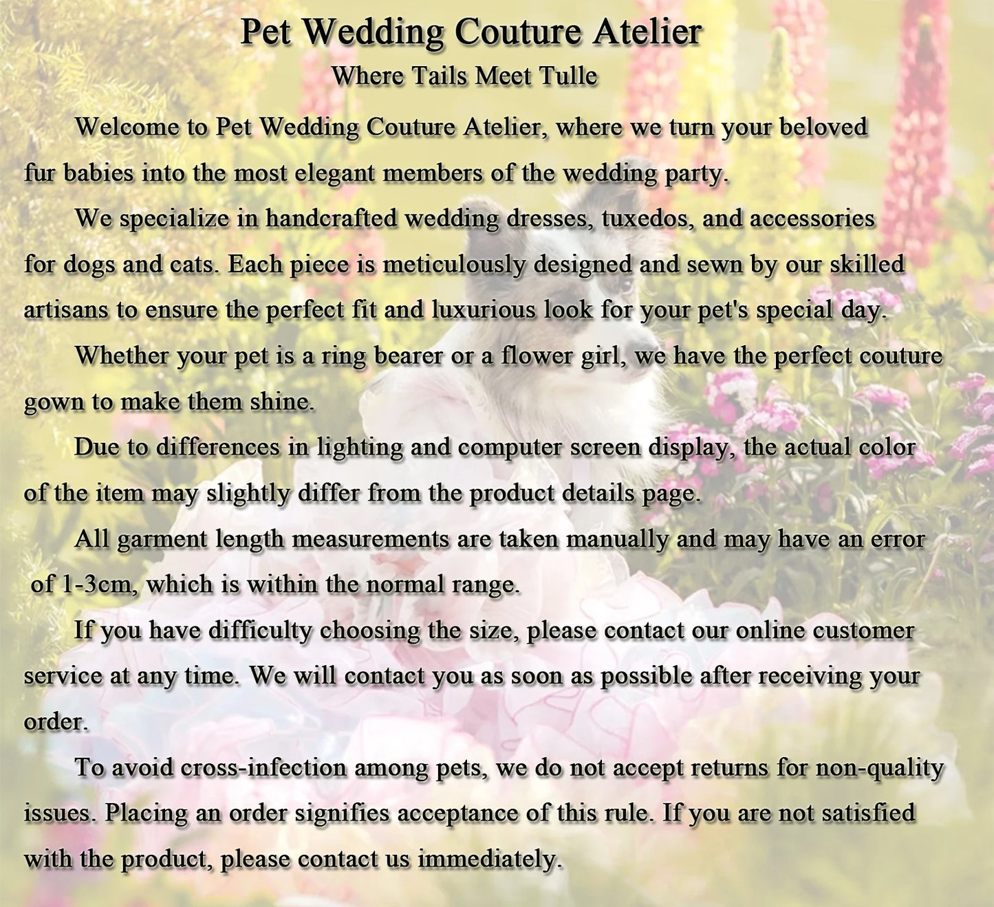 Purely Pawsome™ Luxury Green Dog Party Dress - Handmade Embroidered Lace Gown