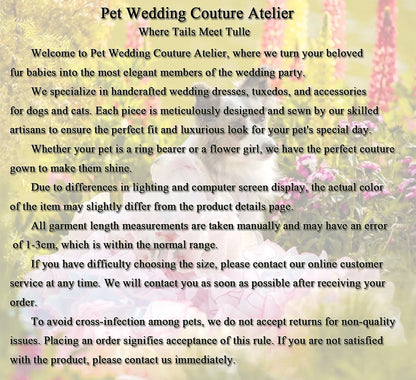 Purely Pawsome™ Luxury Green Dog Party Dress - Handmade Embroidered Lace Gown
