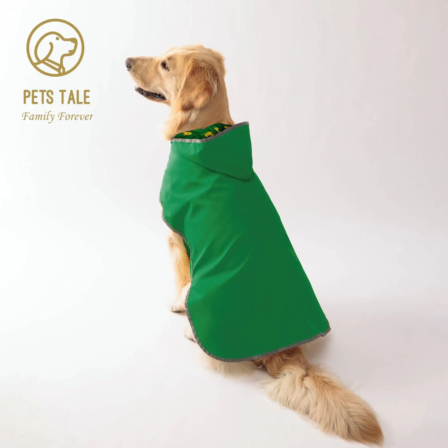 Purely Pawsome™ Waterproof Double-Layer Dog Raincoat - Bright Yellow Reflective Puppy Rain Jacket for Small & Medium Dogs